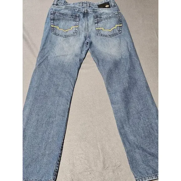 Buffalo David Bitton Jeans Girls 16 Blue Denim Stretch Mid Rise Straight Leg - Picture 8 of 10